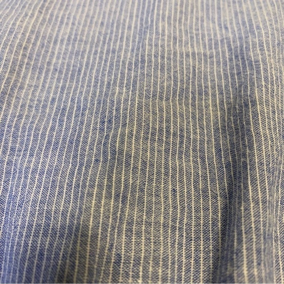 American Rag Striped Peplum Eyelet Tank, Blue-White, Size Medium - Picture 6 of 13